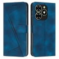 For Tecno Spark Go 2024 / POP 8 Dream Triangle Leather Phone Case with Long  Lanyard(Blue)