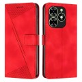 For Tecno Spark Go 2024 / POP 8 Dream Triangle Leather Phone Case with Long  Lanyard(Red)