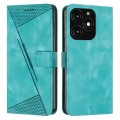 For Tecno Spark 20 Dream Triangle Leather Phone Case with Long  Lanyard(Green)