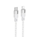 hoco X99 Crystal Junction PD 20W USB-C / Type-C to 8 Pin Silicone Charging Data Cable, Length:1m(Gre