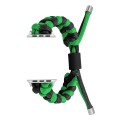 For Apple Watch Series 4 40mm Paracord Fishtail Braided Silicone Bead Watch Band(Black Green)