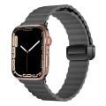 For Apple Watch SE 2023 44mm Water Ripple Magnetic Folding Buckle Watch Band, Style: Bold Version(Gr