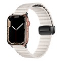 For Apple Watch SE 2023 44mm Water Ripple Magnetic Folding Buckle Watch Band, Style: Bold Version(St