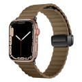 For Apple Watch SE 2023 40mm Water Ripple Magnetic Folding Buckle Watch Band, Style: Bold Version(Br