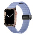 For Apple Watch Series 8 45mm Water Ripple Magnetic Folding Buckle Watch Band, Style: Bold Version(L