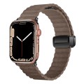 For Apple Watch Series 6 44mm Water Ripple Magnetic Folding Buckle Watch Band, Style: Bold Version(L