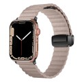 For Apple Watch Series 6 44mm Water Ripple Magnetic Folding Buckle Watch Band, Style: Bold Version(K