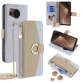 For Sharp Aquos Sense7 Plus Crossbody Litchi Texture Leather Phone Case(Blue)