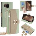 For Sharp Aquos Sense7 Plus Crossbody Litchi Texture Leather Phone Case(Green)