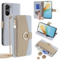 For ZTE Axon 40 Lite 4G Crossbody Litchi Texture Leather Phone Case(Blue)