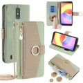For ZTE Blade A32 Crossbody Litchi Texture Leather Phone Case(Green)