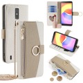 For ZTE Blade A32 Crossbody Litchi Texture Leather Phone Case(White)