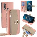 For Oukitel C17 / C17 Pro Crossbody Litchi Texture Leather Phone Case(Pink)