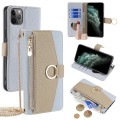 For iPhone 11 Pro Crossbody Litchi Texture Leather Phone Case(Blue)
