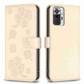 For Xiaomi Redmi Note 10 Pro Four-leaf Embossed Leather Phone Case(Gold)