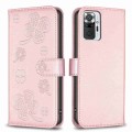 For Xiaomi Redmi Note 10 Pro Four-leaf Embossed Leather Phone Case(Pink)