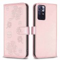 For Xiaomi Redmi Note 11 / 12S 4G Four-leaf Embossed Leather Phone Case(Pink)