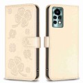 For Xiaomi Redmi Note 11 Pro Global Four-leaf Embossed Leather Phone Case(Gold)