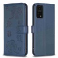 For Xiaomi Redmi K30S Four-leaf Embossed Leather Phone Case(Blue)