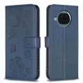 For Xiaomi Mi 10T Lite Four-leaf Embossed Leather Phone Case(Blue)