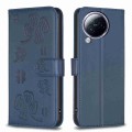 For Xiaomi Civi 3 5G Four-leaf Embossed Leather Phone Case(Blue)