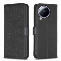For Xiaomi Civi 3 5G Four-leaf Embossed Leather Phone Case(Black)