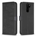 For Xiaomi Redmi Note 8 Pro Four-leaf Embossed Leather Phone Case(Black)