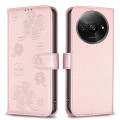 For Xiaomi Redmi A3 Four-leaf Embossed Leather Phone Case(Pink)