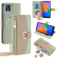 For TCL 403 Crossbody Litchi Texture Leather Phone Case(Green)