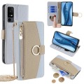 For TCL 40 XE 5G / 40 X 5G T601D Crossbody Litchi Texture Leather Phone Case(Blue)