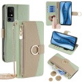 For TCL 40 XE 5G / 40 X 5G T601D Crossbody Litchi Texture Leather Phone Case(Green)