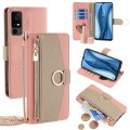 For TCL 40 XE 5G / 40 X 5G T601D Crossbody Litchi Texture Leather Phone Case(Pink)