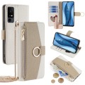 For TCL 40 XE 5G / 40 X 5G T601D Crossbody Litchi Texture Leather Phone Case(White)