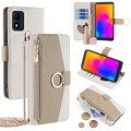 For Alcatel 1B 2022 Crossbody Litchi Texture Leather Phone Case(White)