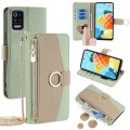 For LG K52 Crossbody Litchi Texture Leather Phone Case(Green)