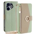 For Infinix Hot 40i Crossbody Litchi Texture Leather Phone Case(Green)