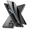 For Samsung Galaxy S24 Ultra 5G Privacy Full Cover Magnetic Metal Tempered Glass Phone Case(Black)