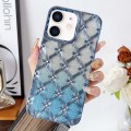 For iPhone 12 Star Flower Electroplated TPU Phone Case with Gradient Glitter Paper(Blue)