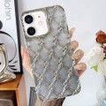 For iPhone 11 Star Flower Electroplated TPU Phone Case with Gradient Glitter Paper(Silver)