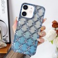 For iPhone 11 Star Flower Electroplated TPU Phone Case with Gradient Glitter Paper(Blue)