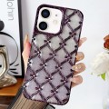 For iPhone 11 Star Flower Electroplated TPU Phone Case with Gradient Glitter Paper(Purple)