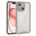 For iPhone 15 Plus Shockproof Acrylic Phone Case with Lens Glass Film(Grey)