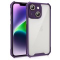For iPhone 14 Plus Shockproof Acrylic Phone Case with Lens Glass Film(Purple)