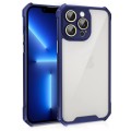 For iPhone 13 Pro Shockproof Acrylic Phone Case with Lens Glass Film(Blue)