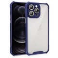 For iPhone 12 Pro Shockproof Acrylic Phone Case with Lens Glass Film(Blue)