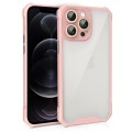 For iPhone 12 Pro Shockproof Acrylic Phone Case with Lens Glass Film(Pink)