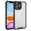 For iPhone 11 Shockproof Acrylic Phone Case with Lens Glass Film(Black)