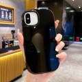 For iPhone XS / X Glossy Soap Shape TPU Phone Case(Black)