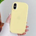 For iPhone XS / X Frosted Soap Shape TPU Phone Case(Yellow)