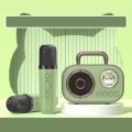 HiFi Bluetooth 5.3 Speaker Support FM, with 2 x Microphone(Green)